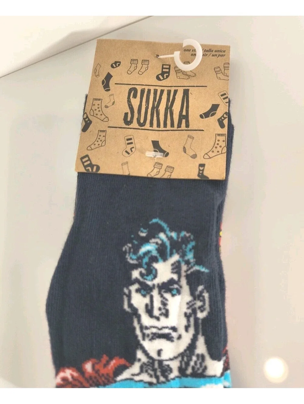 Unisex DC Comics Superman Crew Socks Adult One Size Fits All Sukka Man Of Steel